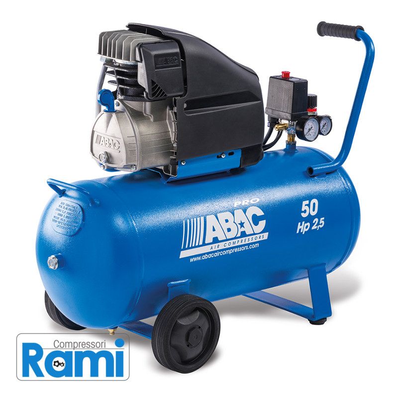 Compressore Abac Montecarlo L25P carrellato - 2.5Hp, 10bar, 50 litri