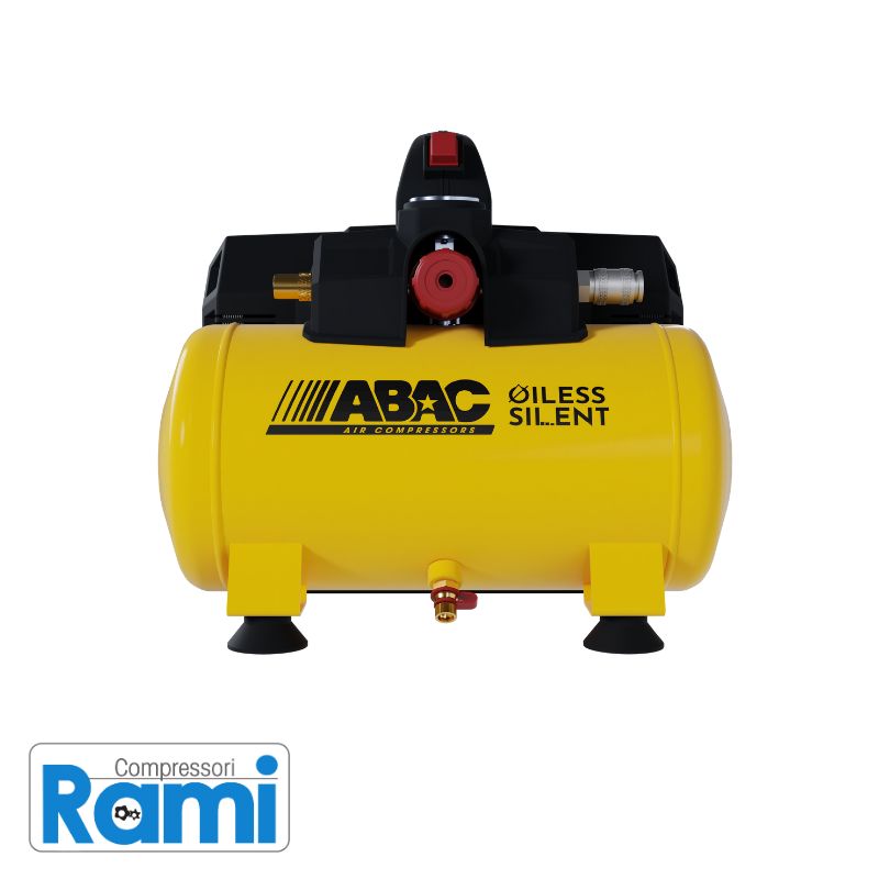 Abac Start XT - Compressore silenziato Oilfree 0.75Hp con serbatoio 6 litri