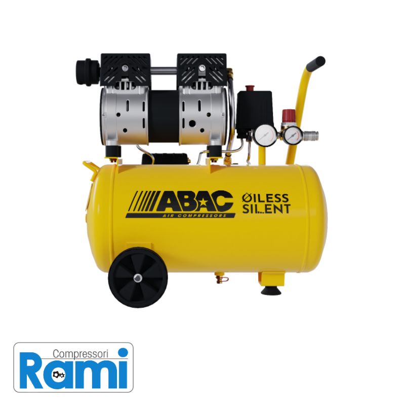 Compressore Abac Montecarlo XT - Silenziato e Oil Free, 1Hp, serbatoio 50 litri