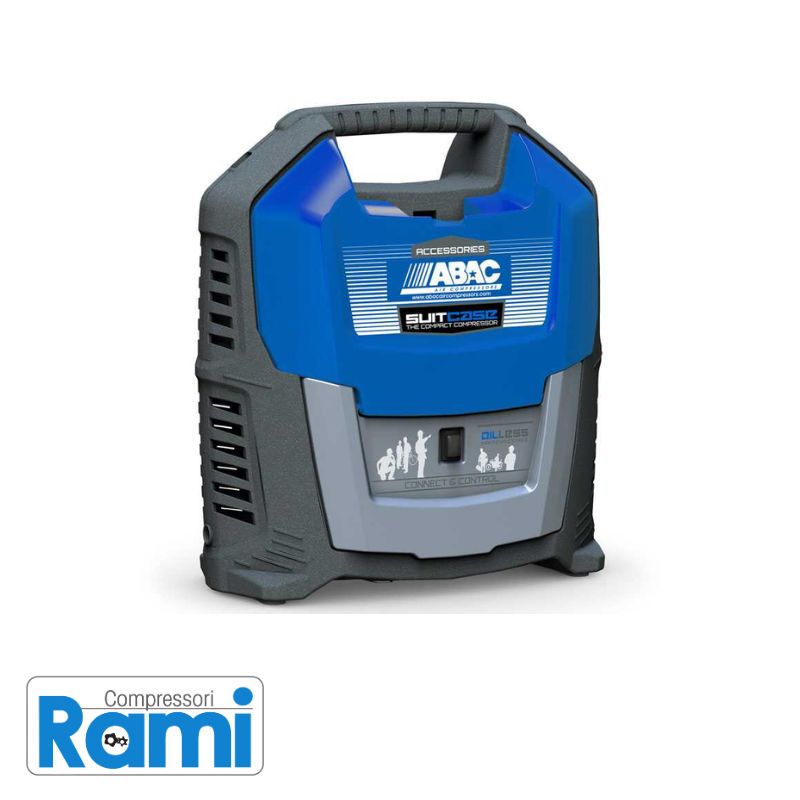 Compressore Abac Suitcase 1.5Hp portatile con tubo spiralato
