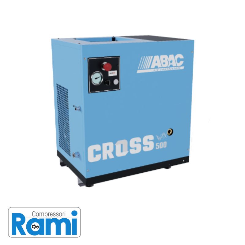 Compressore a vite Abac CROSS 500 silenziato - 5.5Hp, 516 l/min