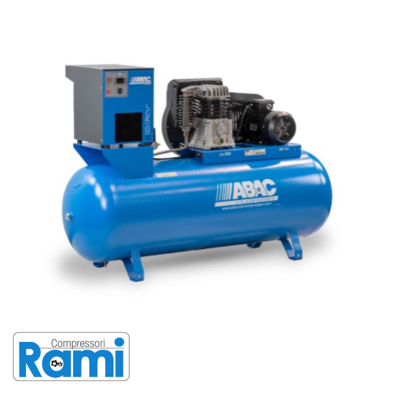 Compressore Abac B6000 500 FT7.5 FFO con essiccatore - 7.5Hp, serbatoio 500 litri - foto laterale