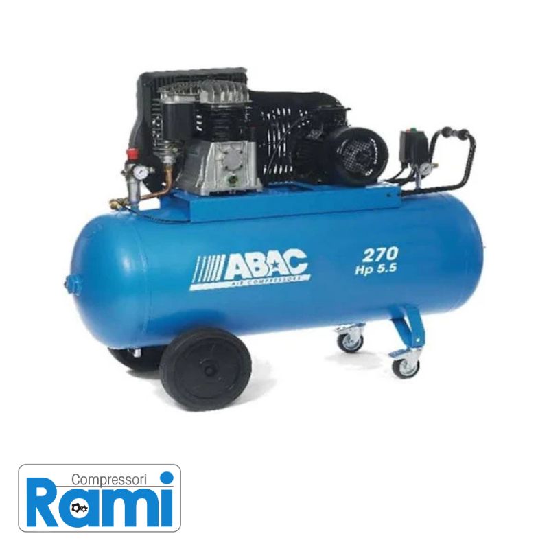Abac PRO B5900B Compressore a pistone - Montato su serbatoio - 5,5Hp 270 Litri - FOTO FRONTALE