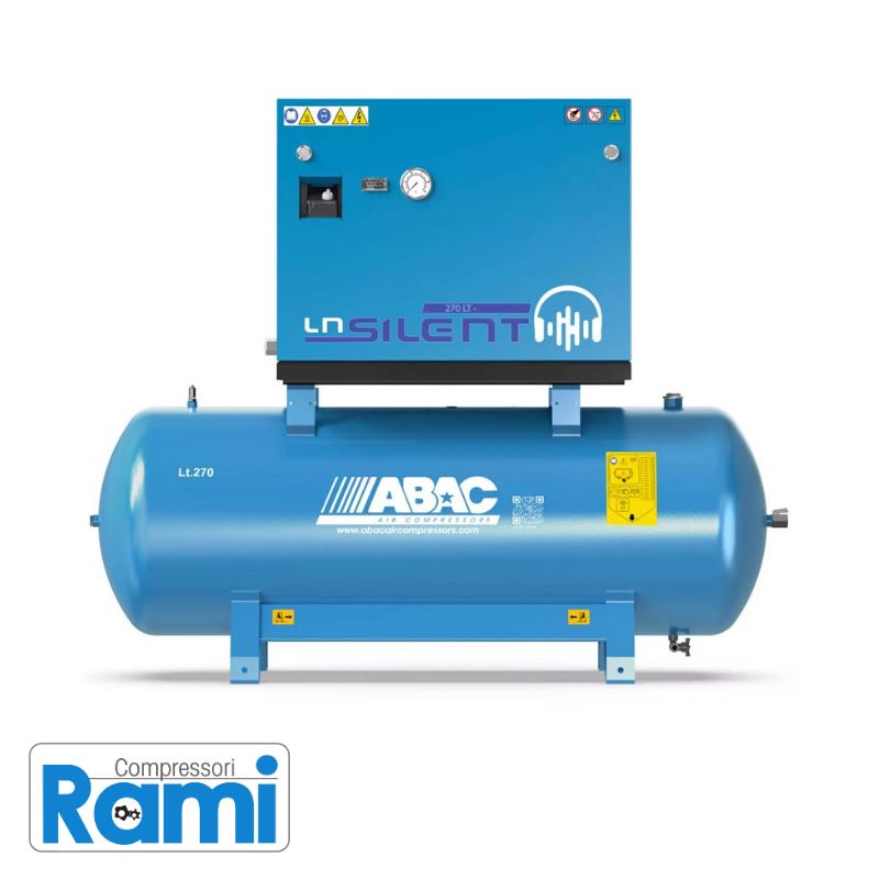 Compressore silenziato a pistoni LN2 B5900 270 T5,5 DOL - 270 litri - foto frontale
