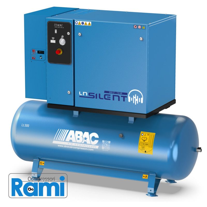 Compressore Abac silenziato a pistone, LN2 B6000 500 T7,5 DOL DRY - foto laterale