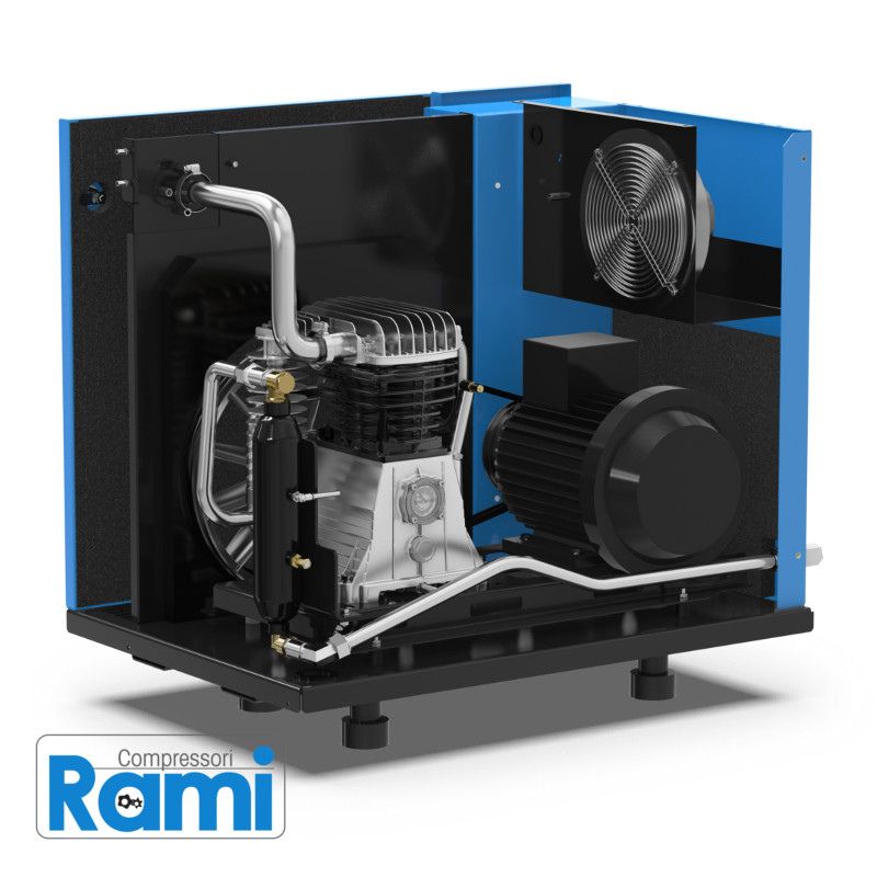 Compressore Abac silenziato a pistone, LN2 B6000 500 T7,5 DOL DRY - foto dettagli interni