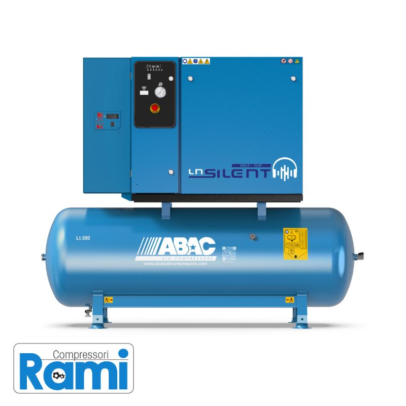 Compressore Abac silenziato a pistone, LN2 B7000 500 T10 DOL DRY - foto frontale