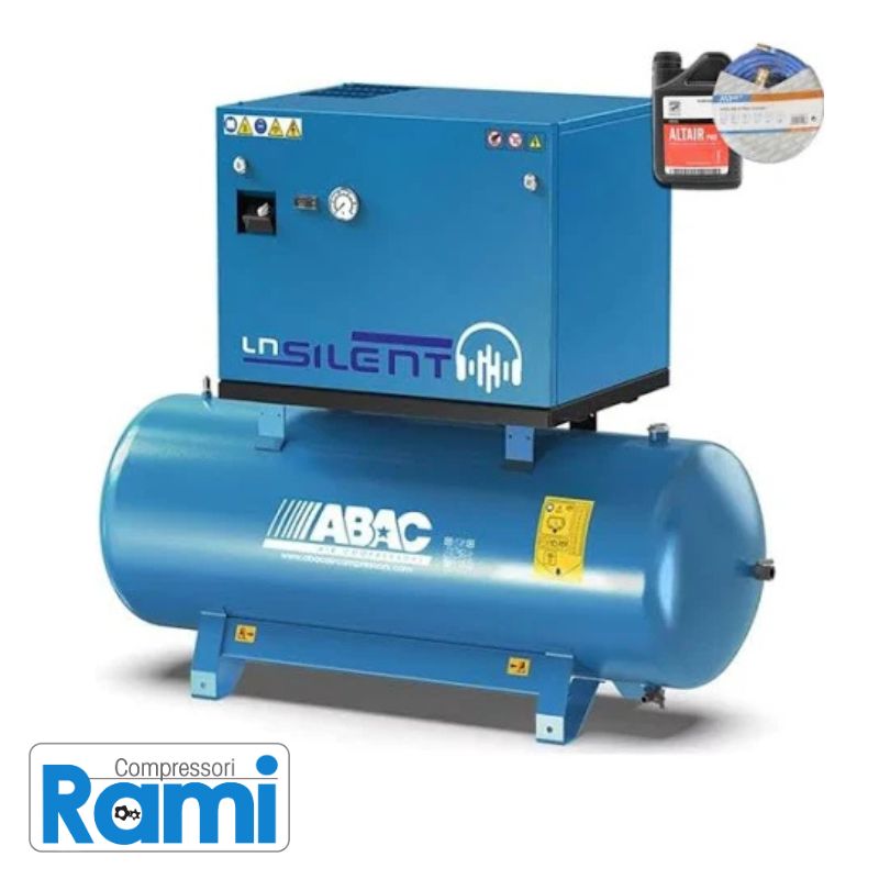 Compressore silenziato Abac LN1 A49B 270 T4 DOL - 4Hp, serbatoio 270 litri