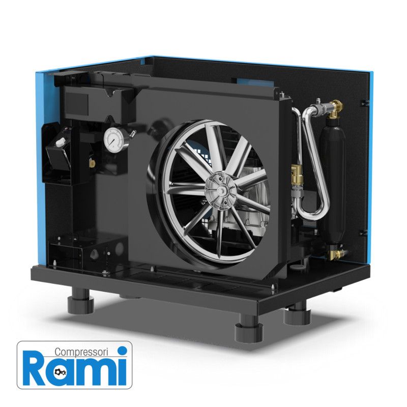 Compressore Abac silenziato LN1 B5900 0 T5,5 DOL - foto componenti interne