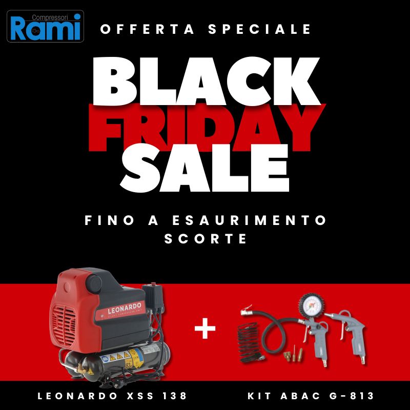 Offerta Black Friday - Compressore FIAC Leonardo XSS 138 + Kit ABAC accessori G-183