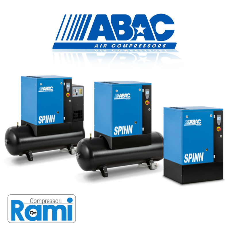 Compressore a vite Abac SPINN7.5XE 10 400/50 TM270 CE con essiccatore - 10bar, 10Hp, 270 litri