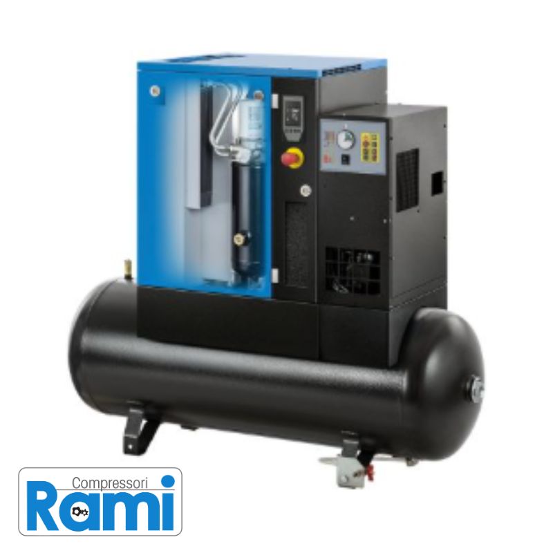 Compressore a vite a velocità fissa da 4 kW con essiccatore integrato SPINN4 10 bar - foto interni