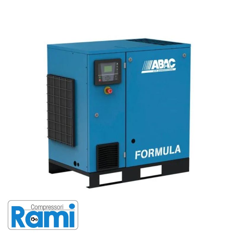 Compressore a vite a velocità fissa Abac Formula M - 37kW, 10bar, montato su base - foto frontale