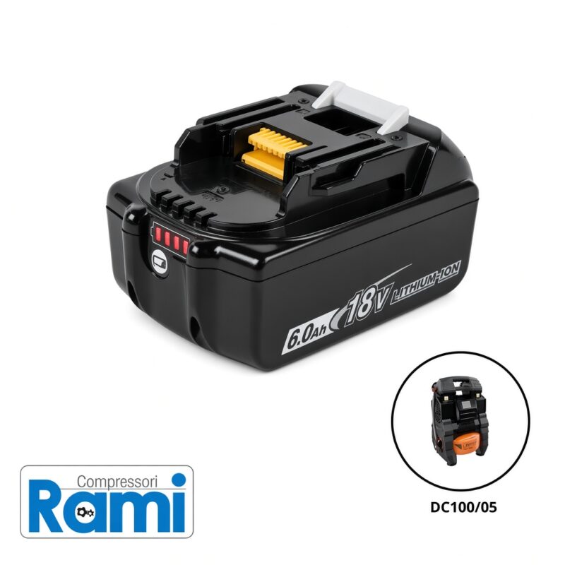 Batteria 18V per DC10005 GENTILIN AIR - immagine COMPLETA