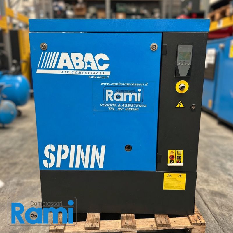 Compressore a vite Abac SPINN 7.5X usato - anno 2019, 3 kW - immagine frontale